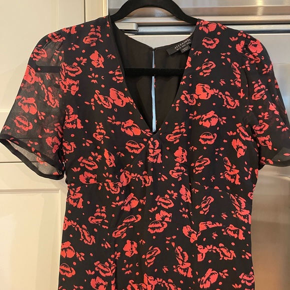 All Saints Floral and Black Dress Size 6 - Picture 3 of 8